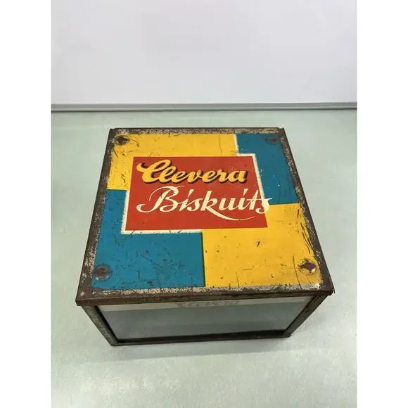 Clevera Biskuits Tin Biscuits Vintage Advertising Store Display 1930s German